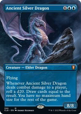 0366 Ancient Silver Dragon (Borderless) M Commander Legends: Battle for Baldur's Gate