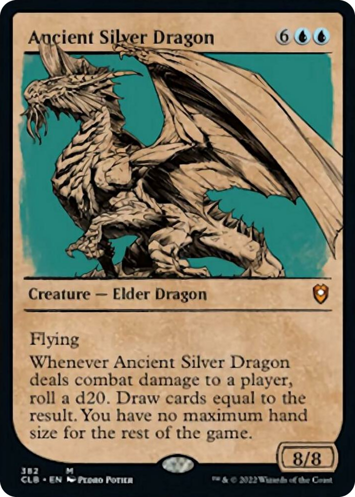 Ancient Silver Dragon (Showcase) #382 M - Commander Legends: Battle for Baldur's Gate Pokemon card