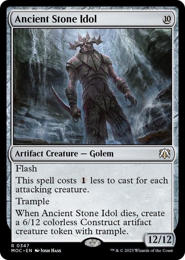 Ancient Stone Idol #347 R - Commander: March of the Machine Pokemon card