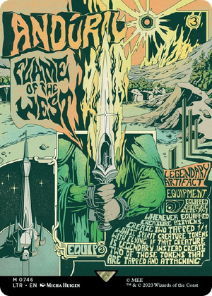 0746 Anduril, Flame of the West (Borderless Poster) M Universes Beyond: The Lord of the Rings: Tales of Middle-earth