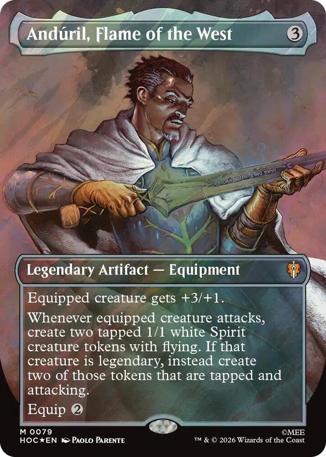 0079 Anduril, Flame of the West (Borderless) (Surge Foil) M The Hobbit: Eternal-Legal