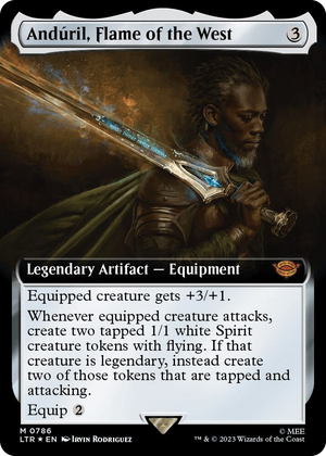 0786 Anduril, Flame of the West (Extended Art) (Surge Foil) M Universes Beyond: The Lord of the Rings: Tales of Middle-earth