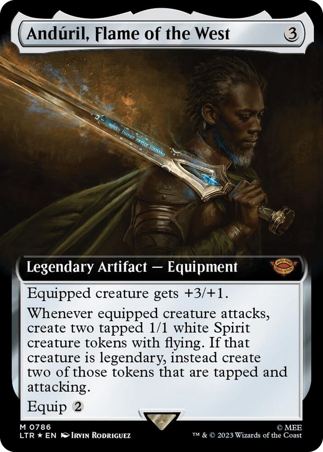 0786 Anduril, Flame of the West (Extended Art) (Surge Foil) M Universes Beyond: The Lord of the Rings: Tales of Middle-earth