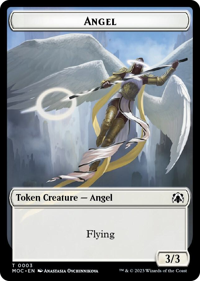 0003 Angel // Demon Double-Sided Token T Commander: March of the Machine