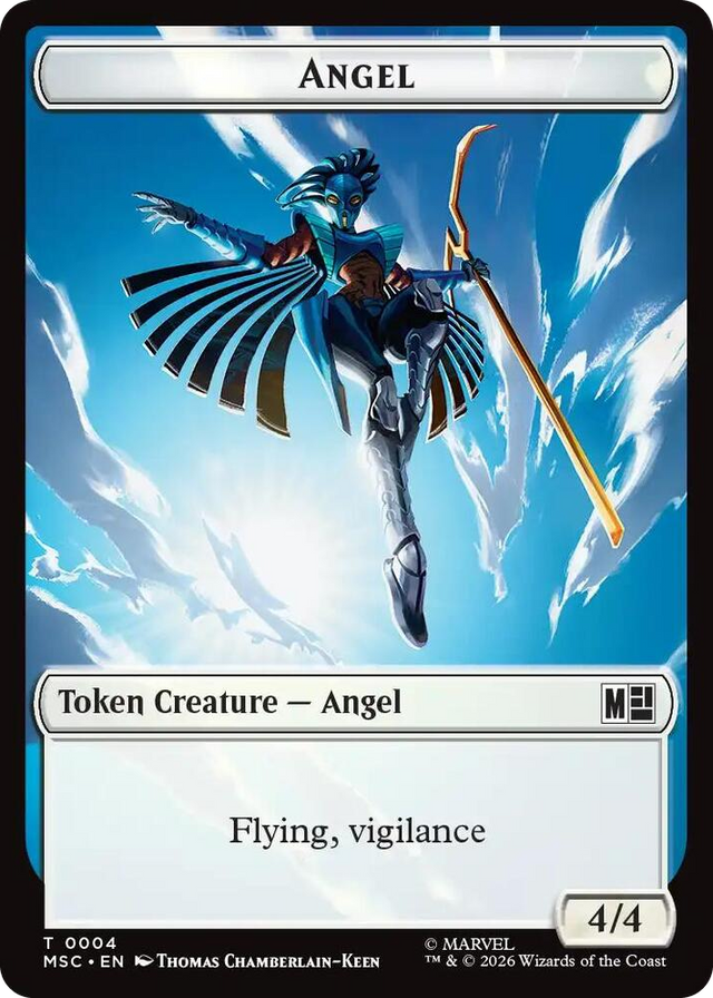 0004 Angel // Elephant Double-Sided Token T Commander: Marvel Super Heroes