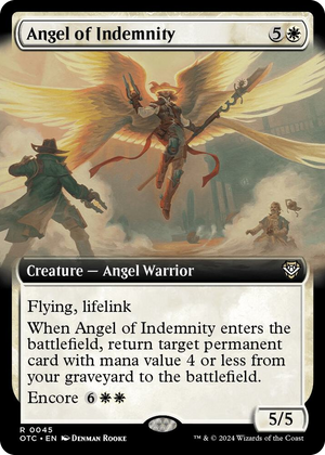 0045 Angel of Indemnity (Extended Art) R Commander: Outlaws of Thunder Junction