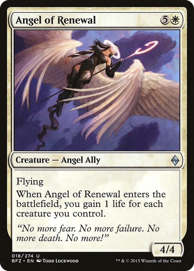 0018 Angel of Renewal U Battle for Zendikar