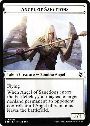 0006 Angel of Sanctions // Horror Double-Sided Token T Commander 2019