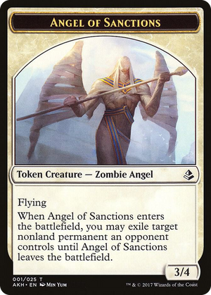 0001 Angel of Sanctions Token T Amonkhet