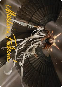 0016 Angel of Suffering Art Card (Gold-Stamped Signature) S Art Series: Streets of New Capenna