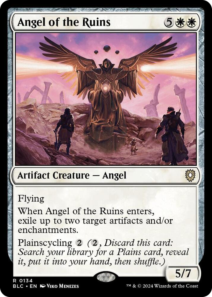 0134 Angel of the Ruins R Commander: Bloomburrow