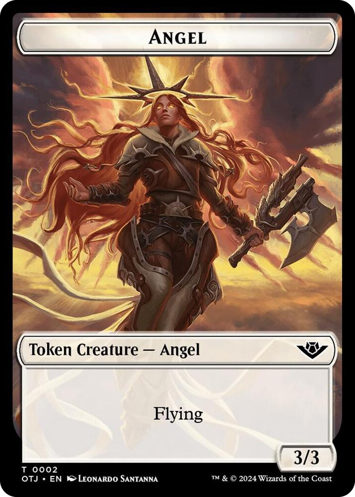 0002 Angel // Plot Double-Sided Token T Outlaws of Thunder Junction