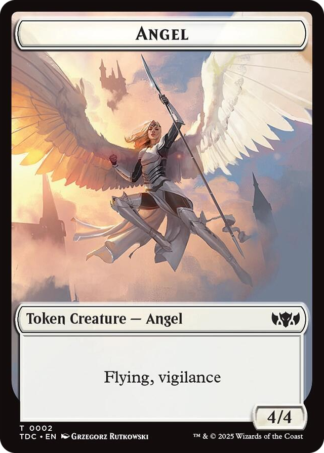 Angel // Spirit Double-Sided Token #2 T - Commander: Tarkir: Dragonstorm Pokemon card