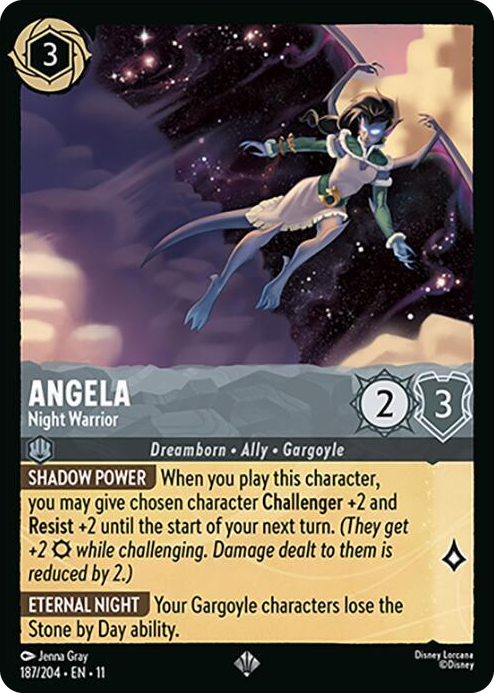 0187 Angela - Night Warrior Super Rare Winterspell