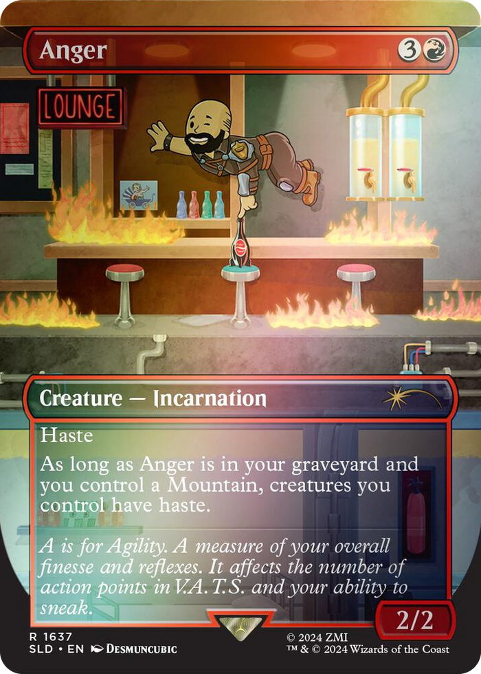 Anger (1637) (Rainbow Foil) #1637 R - Secret Lair Drop Series Pokemon card