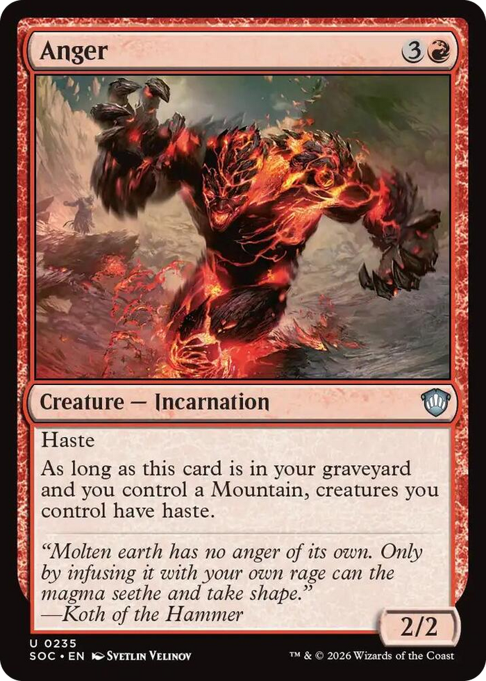 Anger #235 U - Commander: Secrets of Strixhaven Pokemon card