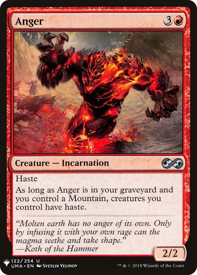 0122 Anger (UMA) U The List Reprints