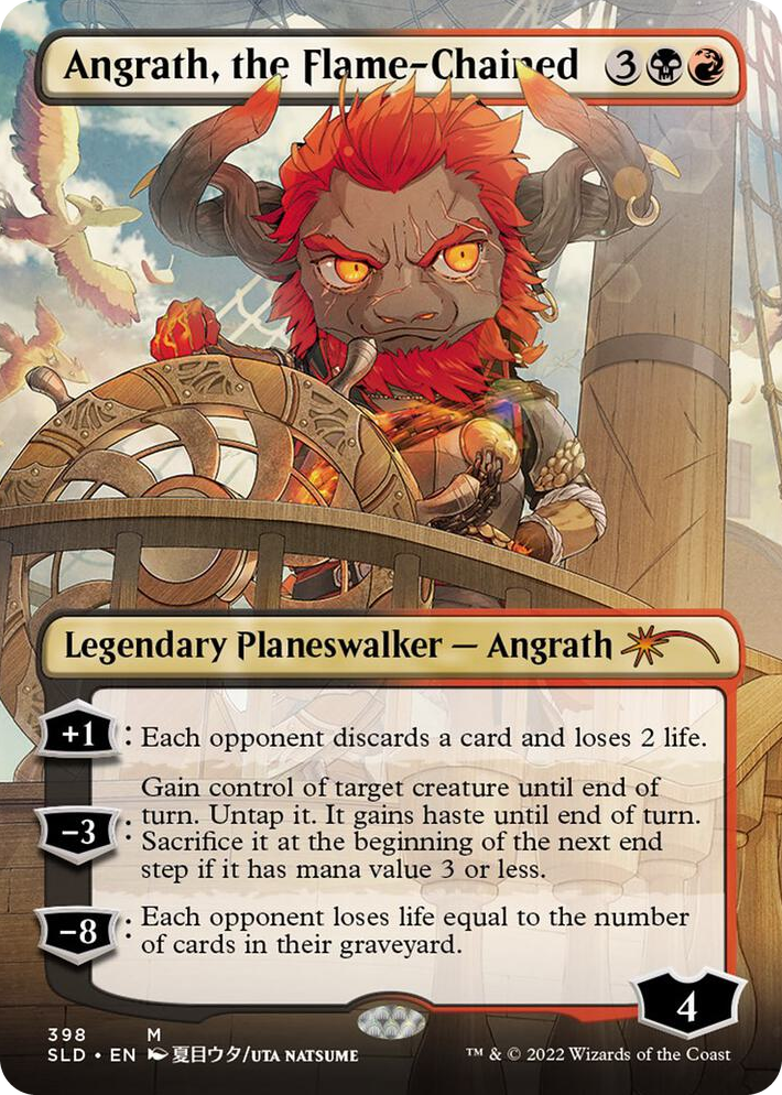 0398 Angrath, the Flame-Chained (Borderless) M Secret Lair Drop Series