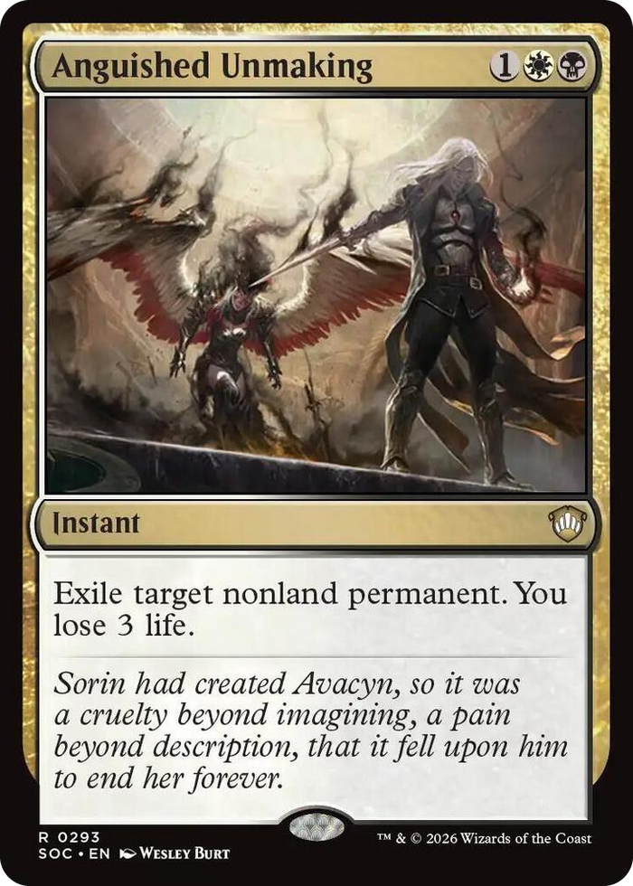 Anguished Unmaking #293 R - Commander: Secrets of Strixhaven Pokemon card