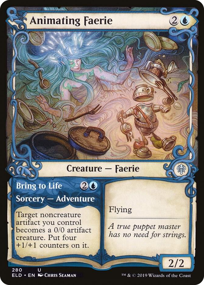 0280 Animating Faerie (Showcase) U Throne of Eldraine