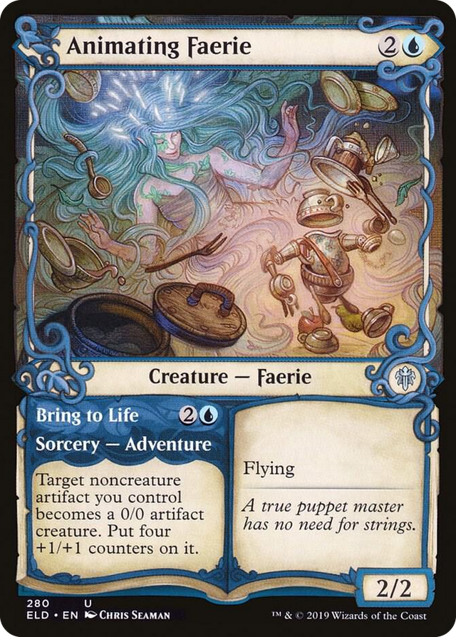 0280 Animating Faerie (Showcase) U Throne of Eldraine