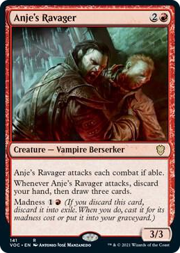 Anje's Ravager #141 R - Commander: Innistrad: Crimson Vow Pokemon card
