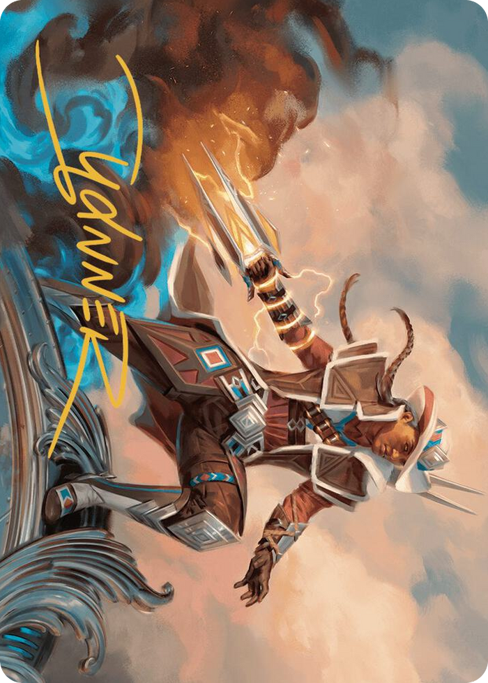 Annie Flash, the Veteran Art Card (Gold-Stamped Signature) #17 S - Art Series: Outlaws of Thunder Junction Pokemon card