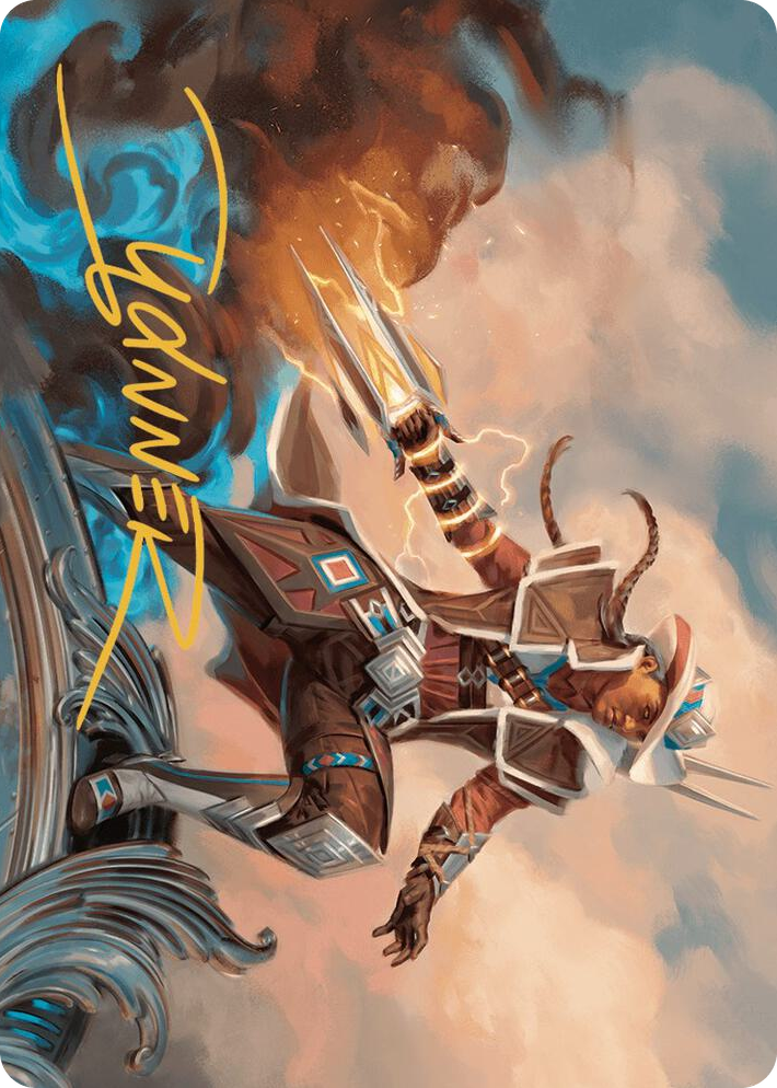0017 Annie Flash, the Veteran Art Card (Gold-Stamped Signature) S Art Series: Outlaws of Thunder Junction