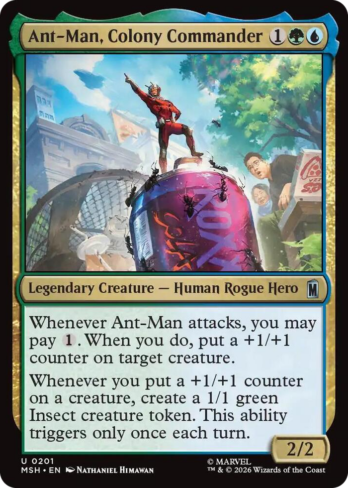 Ant-Man, Colony Commander #201 U - Marvel Super Heroes Pokemon card