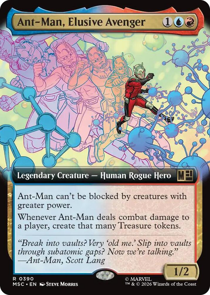 Ant-Man, Elusive Avenger (Extended Art) #390 R - Commander: Marvel Super Heroes Pokemon card