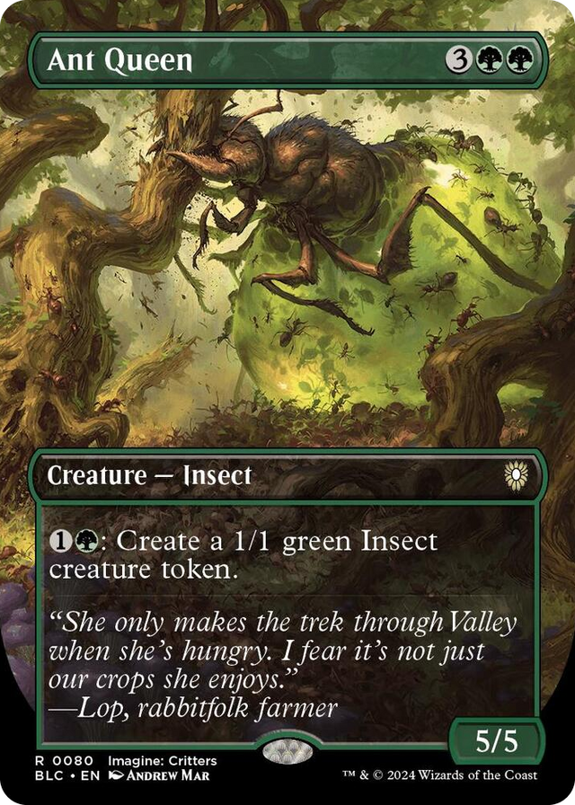 0080 Ant Queen (Borderless) R Commander: Bloomburrow