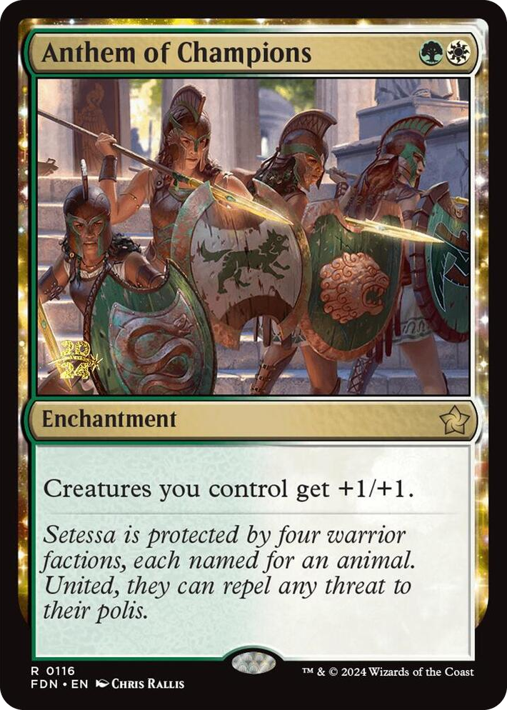 0116 Anthem of Champions R Prerelease Cards