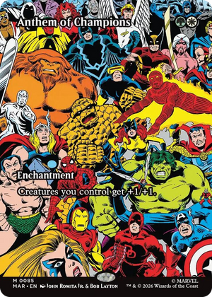 0085 Anthem of Champions (Borderless) M Marvel Universe Eternal-Legal
