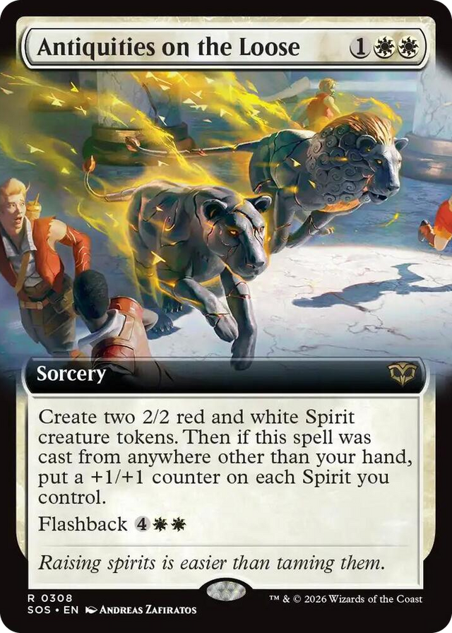 0308 Antiquities on the Loose (Extended Art) R Secrets of Strixhaven