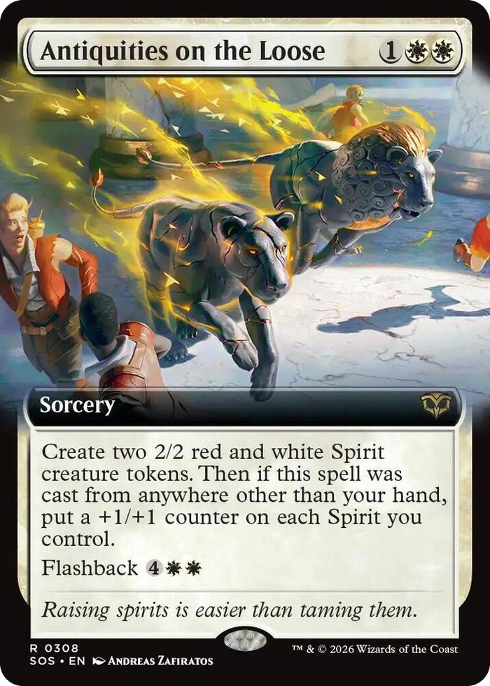 Antiquities on the Loose (Extended Art) #308 R - Secrets of Strixhaven Pokemon card