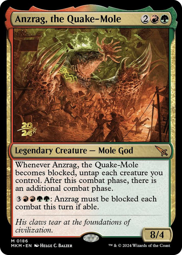 0186 Anzrag, the Quake-Mole M Prerelease Cards