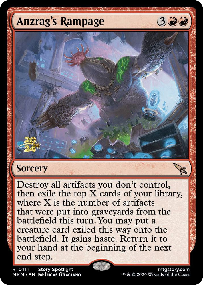 0111 Anzrag's Rampage R Prerelease Cards