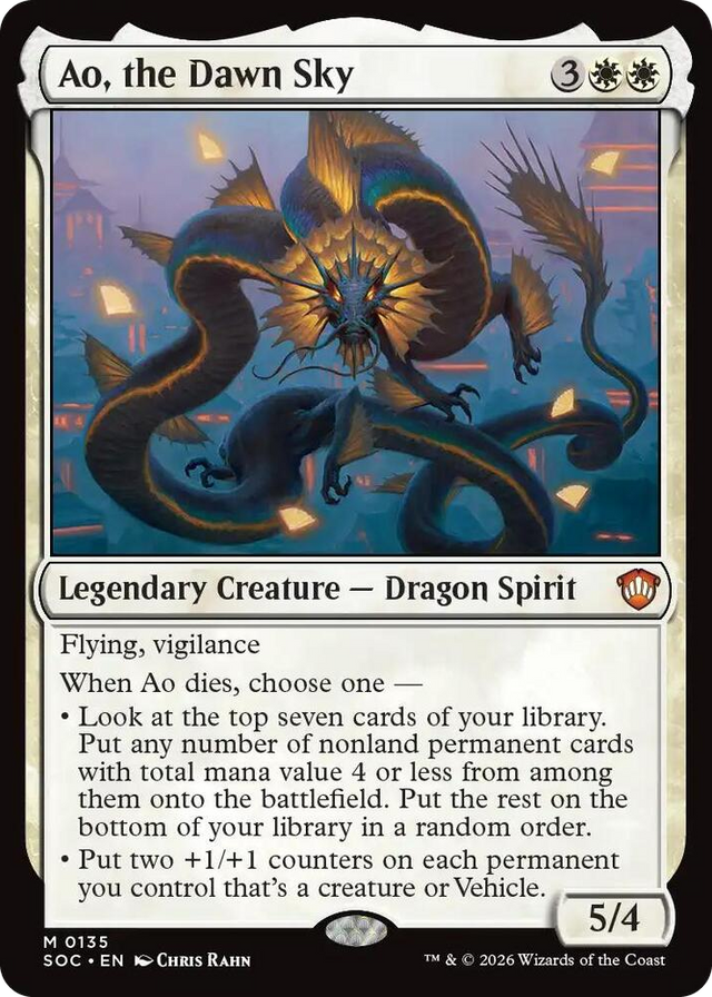 0135 Ao, the Dawn Sky M Commander: Secrets of Strixhaven
