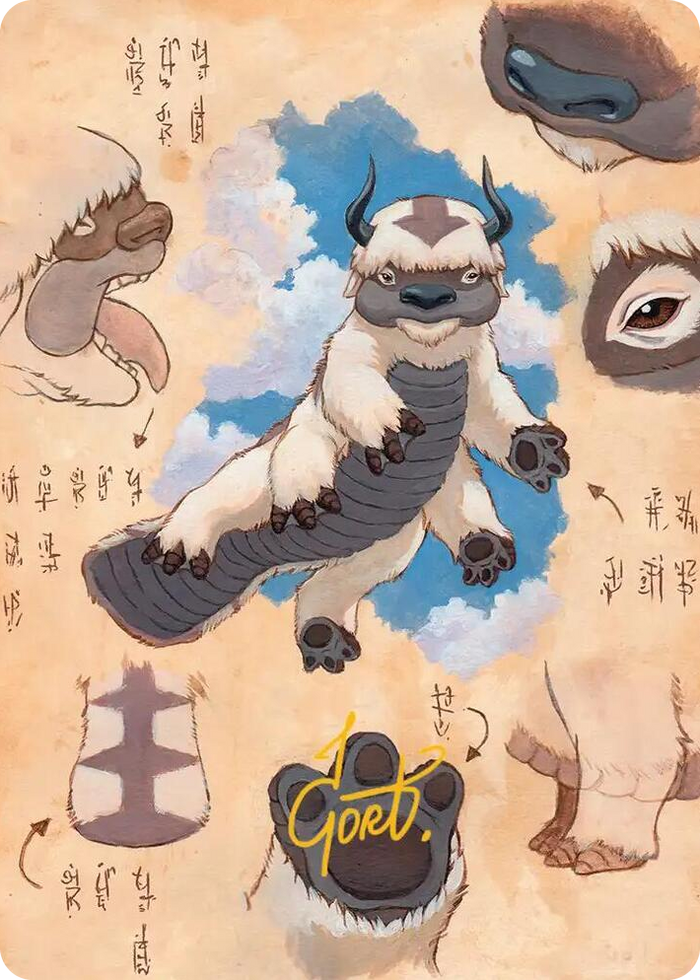 Appa, Steadfast Guardian Art Card (Gold-Stamped Signature) #32 S - Art Series: Avatar: The Last Airbender Pokemon card