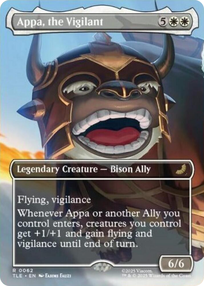 Appa, the Vigilant (Borderless) #62 R - The Last Airbender: Eternal-Legal Pokemon card