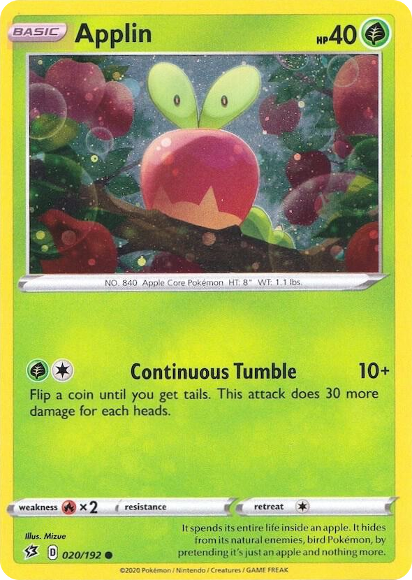 0020 Applin - 020/192 (Cosmos Holo) Promo Blister Exclusives