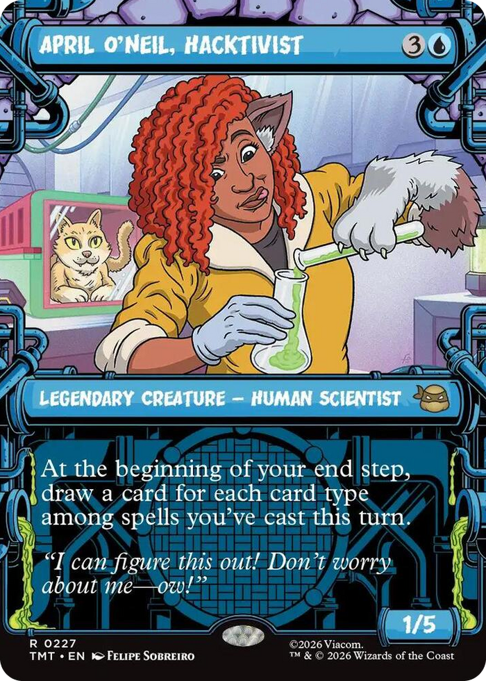 April O'Neil, Hacktivist (0227) (Showcase) #227 R - Teenage Mutant Ninja Turtles Pokemon card