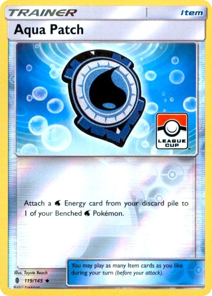 0119 Aqua Patch - 119/145 (League Cup) Promo League & Championship Cards