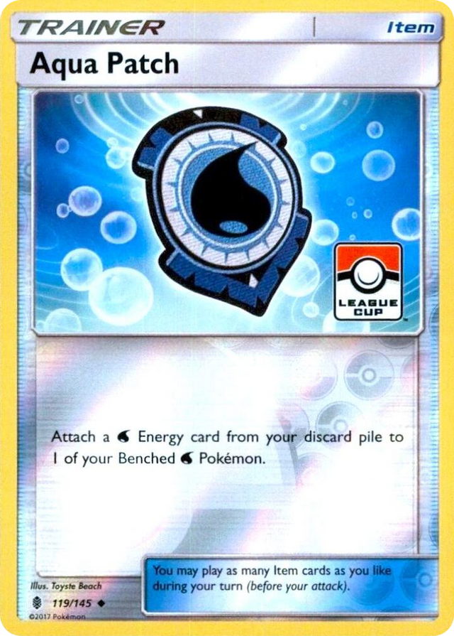 0119 Aqua Patch - 119/145 (League Cup) Promo League & Championship Cards