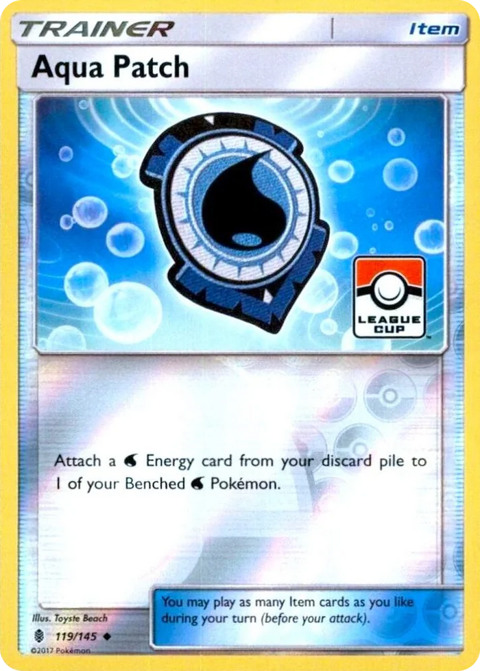 0119 Aqua Patch - 119/145 (League Cup) Promo League & Championship Cards