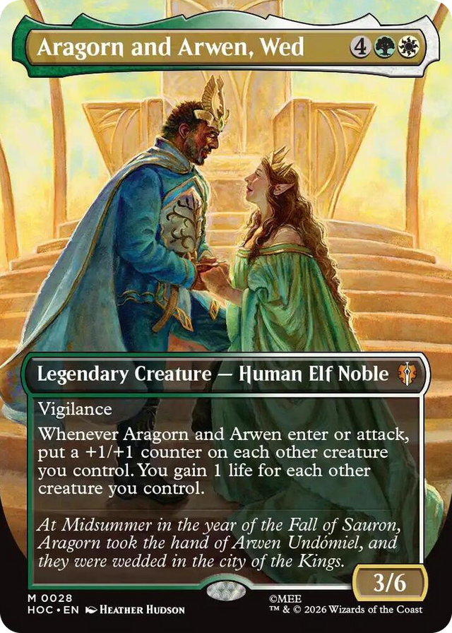 0028 Aragorn and Arwen, Wed (Borderless) M The Hobbit: Eternal-Legal
