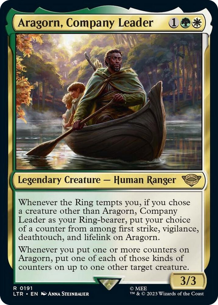 Aragorn, Company Leader #191 R - Universes Beyond: The Lord of the Rings: Tales of Middle-earth Pokemon card