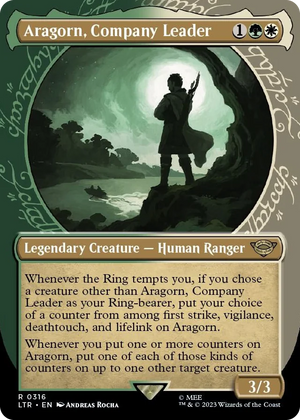 0316 Aragorn, Company Leader (Showcase) R Universes Beyond: The Lord of the Rings: Tales of Middle-earth