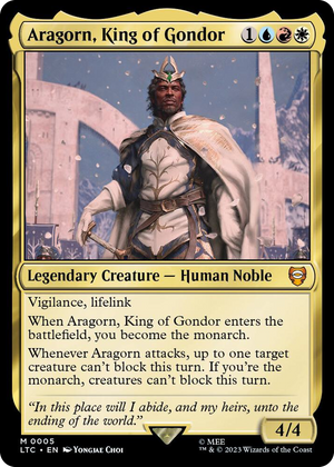 0005 Aragorn, King of Gondor M Commander: The Lord of the Rings: Tales of Middle-earth