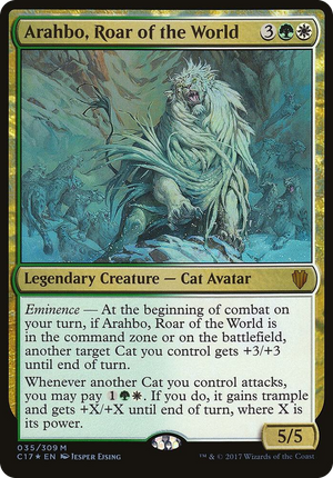 0035 Arahbo, Roar of the World (Commander 2017) M Oversize Cards